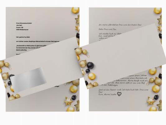 Weihnachtspapier Excelsior White Briefpapier mit Motiv